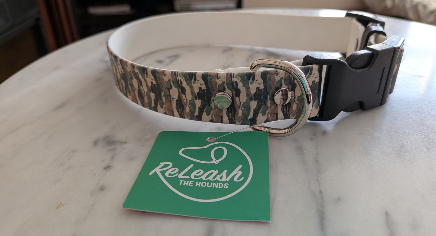 Pre-Made, Printed Biothane® 1" width - Green Camo