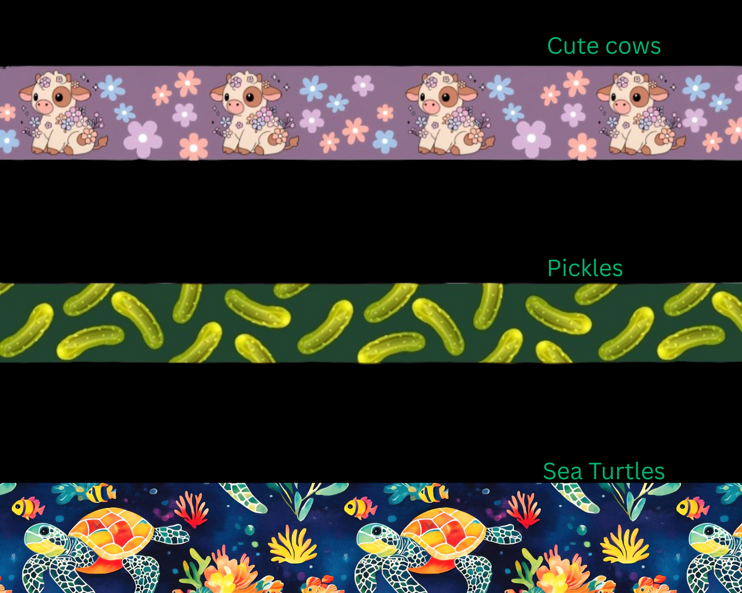 Printed Biothane® with Solid Colour - 3/4" Width