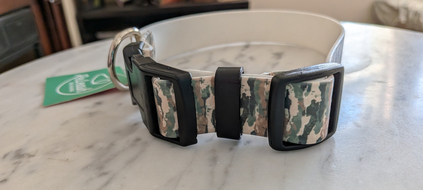 Pre-Made, Printed Biothane® 1" width - Green Camo