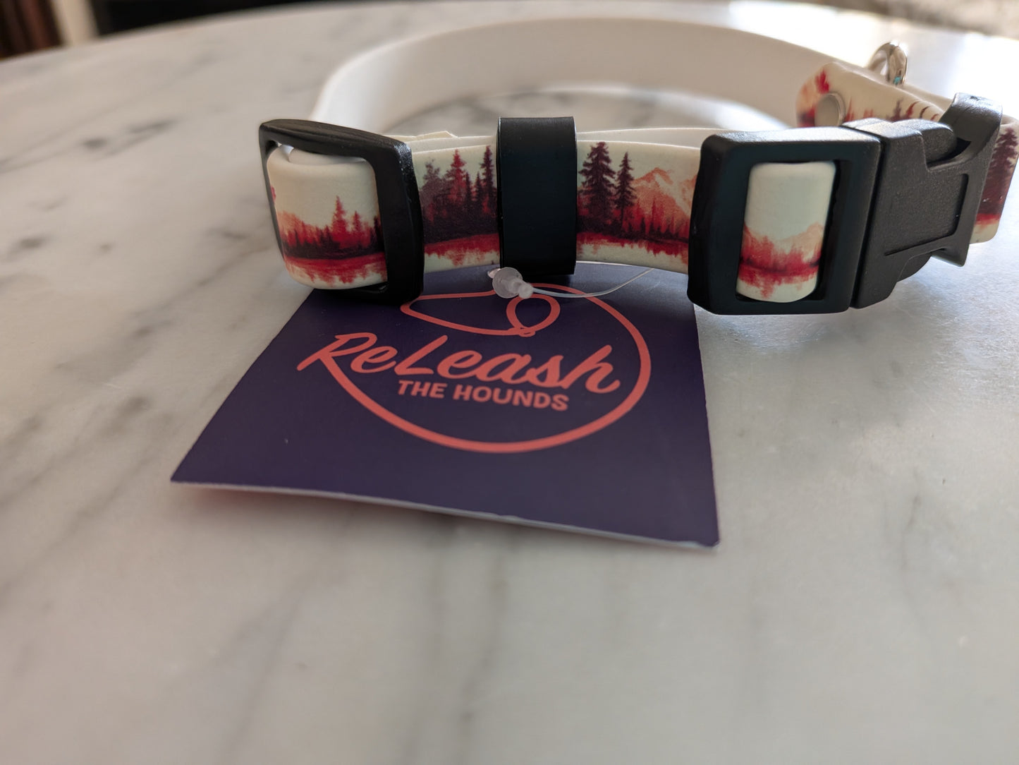 Pre-made Printed Biothane® 5/8th Collar - Elbows up!