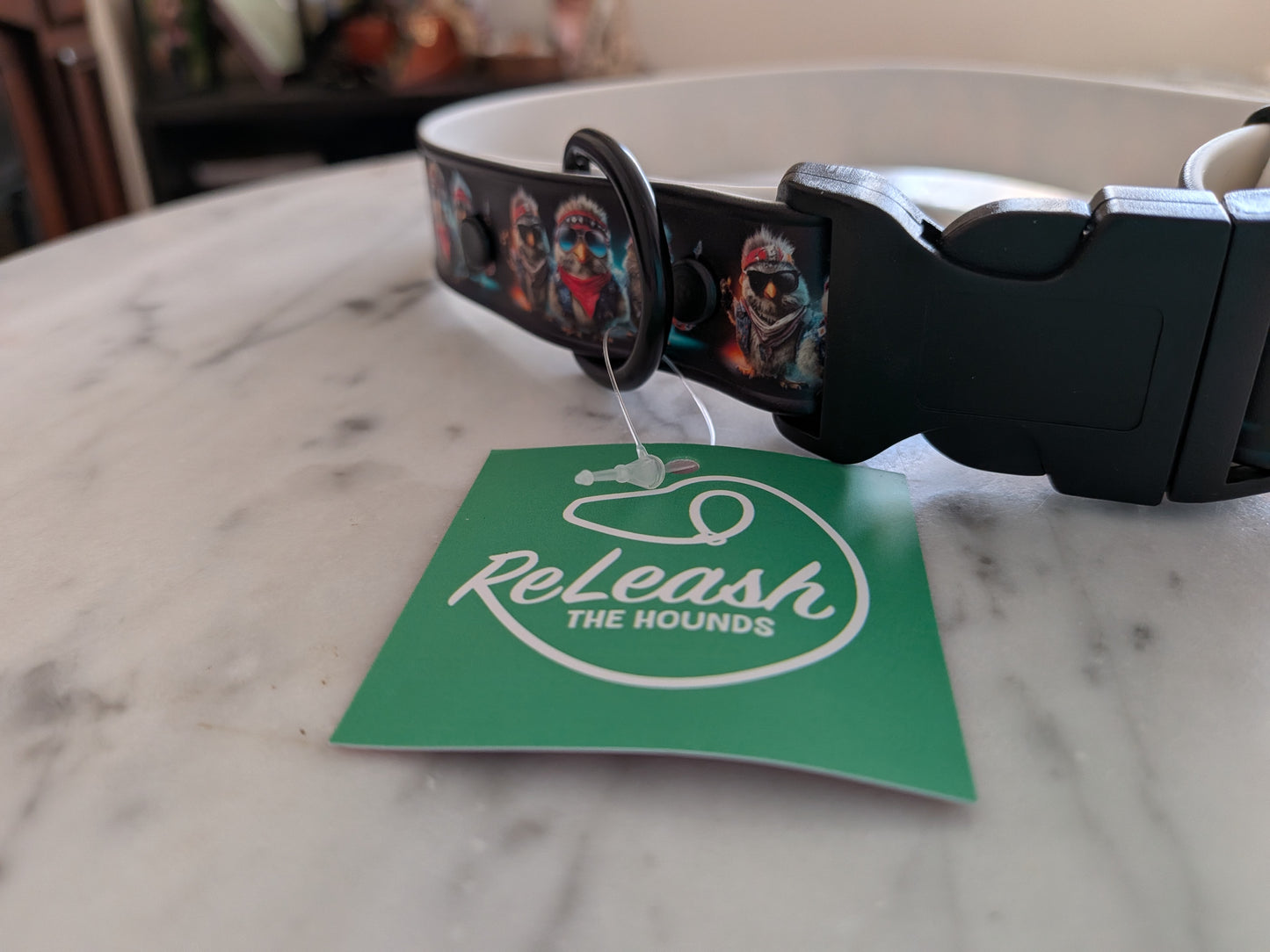 Pre-Made, Printed Biothane® 1" width - Rockin' Birds